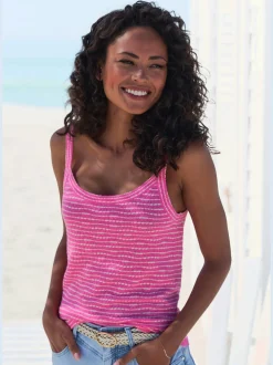 Vivance Débardeurs<Débardeur en tricot rayures en fils teintés