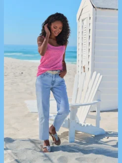 Vivance Débardeurs<Débardeur en tricot rayures en fils teintés