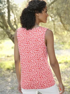 Collection L T-Shirts|Débardeurs<Débardeur encolure carrée imprimé tendance