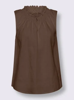 Linea Tesini Débardeurs|T-Shirts<Débardeur encolure smockée