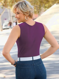 T-Shirts|Débardeurs<Débardeur féminin simple et élégant uni