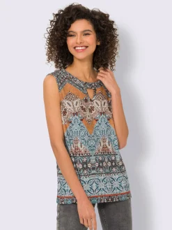 Linea Tesini T-Shirts<Débardeur imprimé ethnique mode