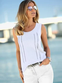 Débardeurs|T-Shirts<Débardeur petites pierres brillantes fantaisie