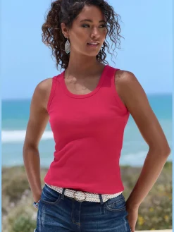 Vivance T-Shirts|Débardeurs<Débardeur qualité côtelée tendance