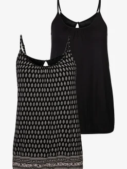 LASCANA T-Shirts<Débardeur spaghetti encolure froncée