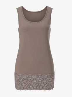 Fair Lady Débardeurs|T-Shirts<Débardeur très long ourlet dentelle