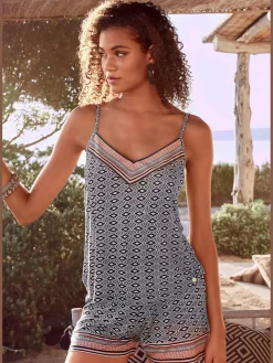 Vivance Dreams T-Shirts|Débardeurs<Debardeur haut avec motif ethnique