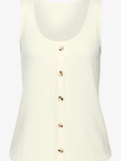 LASCANA T-Shirts|Débardeurs<Debardeur patte de boutonnage décorative tendance avec boutons imitation corne