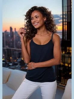 Vivance T-Shirts|Débardeurs<Debardeur superbes bretelles brillantes décoratives