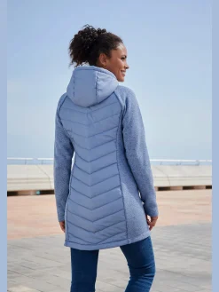 Vivance Vestes<Doudoune manteau matelassé avec tricot polaire doux aux manches