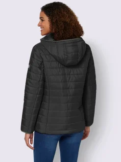 Collection L Vestes<Doudoune matelassée détails contrastés col montant avec capuche amovible