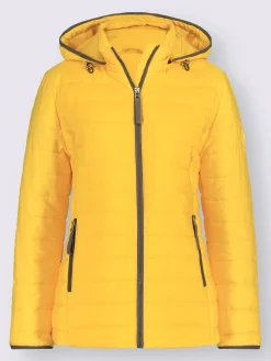 Collection L Vestes<Doudoune matelassée détails contrastés col montant avec capuche amovible