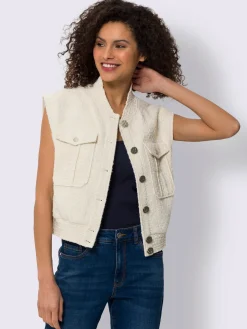 Linea Tesini Vestes<Gilet aspect bouclé élégant