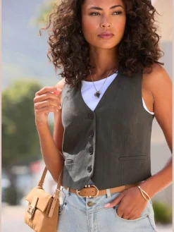 LASCANA Vestes<Gilet de costume gilet court élégant
