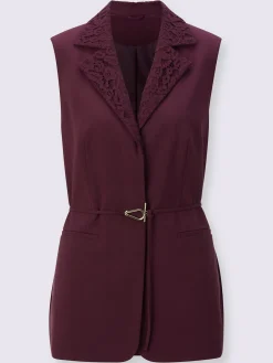 Creation L Vestes<Gilet de costume polyester recyclé