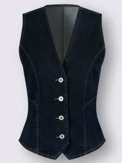 Vestes<Gilet en jean pourcentage de coton élevé