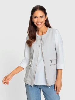 Vestes<Gilet en jean qualité coton doux sur la peau