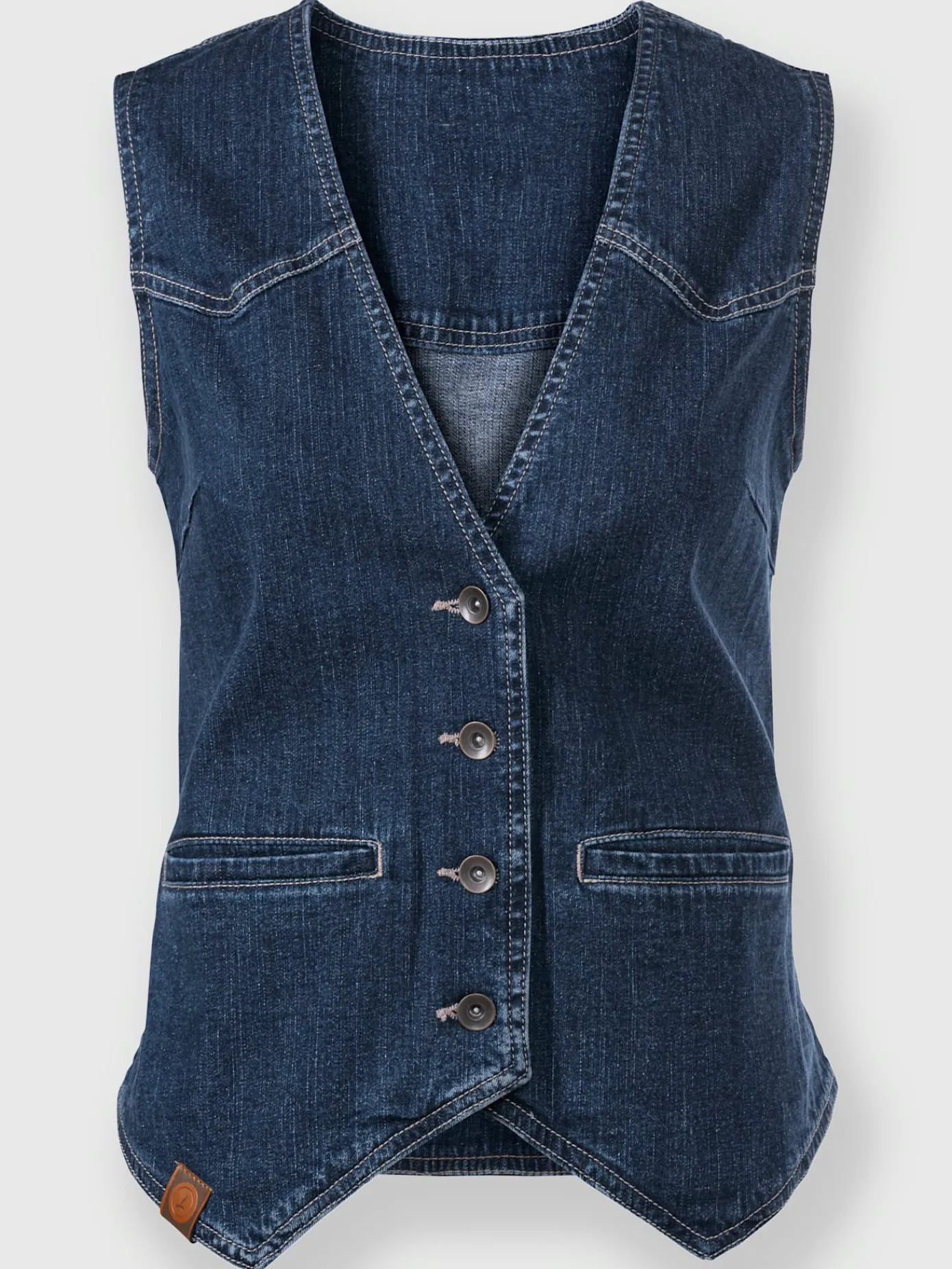 Collection L Vestes<Gilet en jean qualité coton doux sur la peau