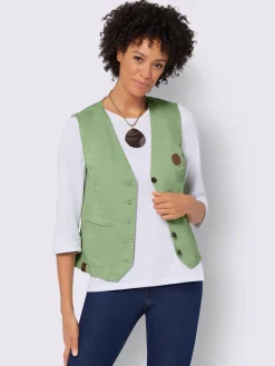 Collection L Vestes<Gilet en jean qualité coton