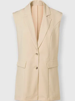 Vestes<Gilet en jersey crêpe et jersey