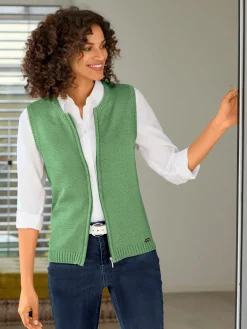 Collection L Gilets Et Cardigans<Gilet en tricot 50% coton