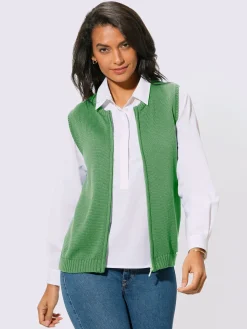 Collection L Gilets Et Cardigans<Gilet en tricot 50% coton