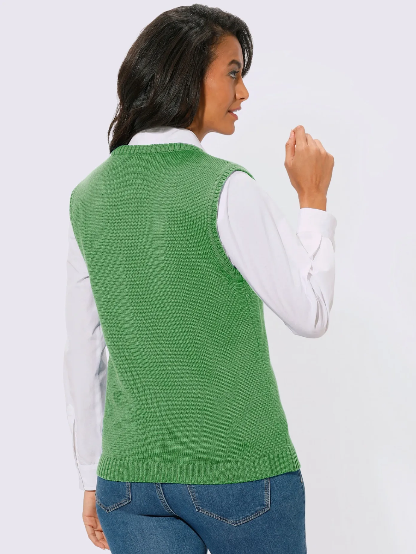 Collection L Gilets Et Cardigans<Gilet en tricot 50% coton