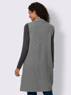 Mandarin Gilets Et Cardigans<Gilet en tricot 50% viscose