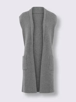 Mandarin Gilets Et Cardigans<Gilet en tricot 50% viscose