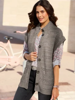 Gilets Et Cardigans<Gilet en tricot fil chiné doux