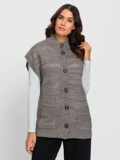 Gilets Et Cardigans<Gilet en tricot fil chiné doux