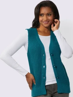 Gilets Et Cardigans<Gilet en tricot pur coton