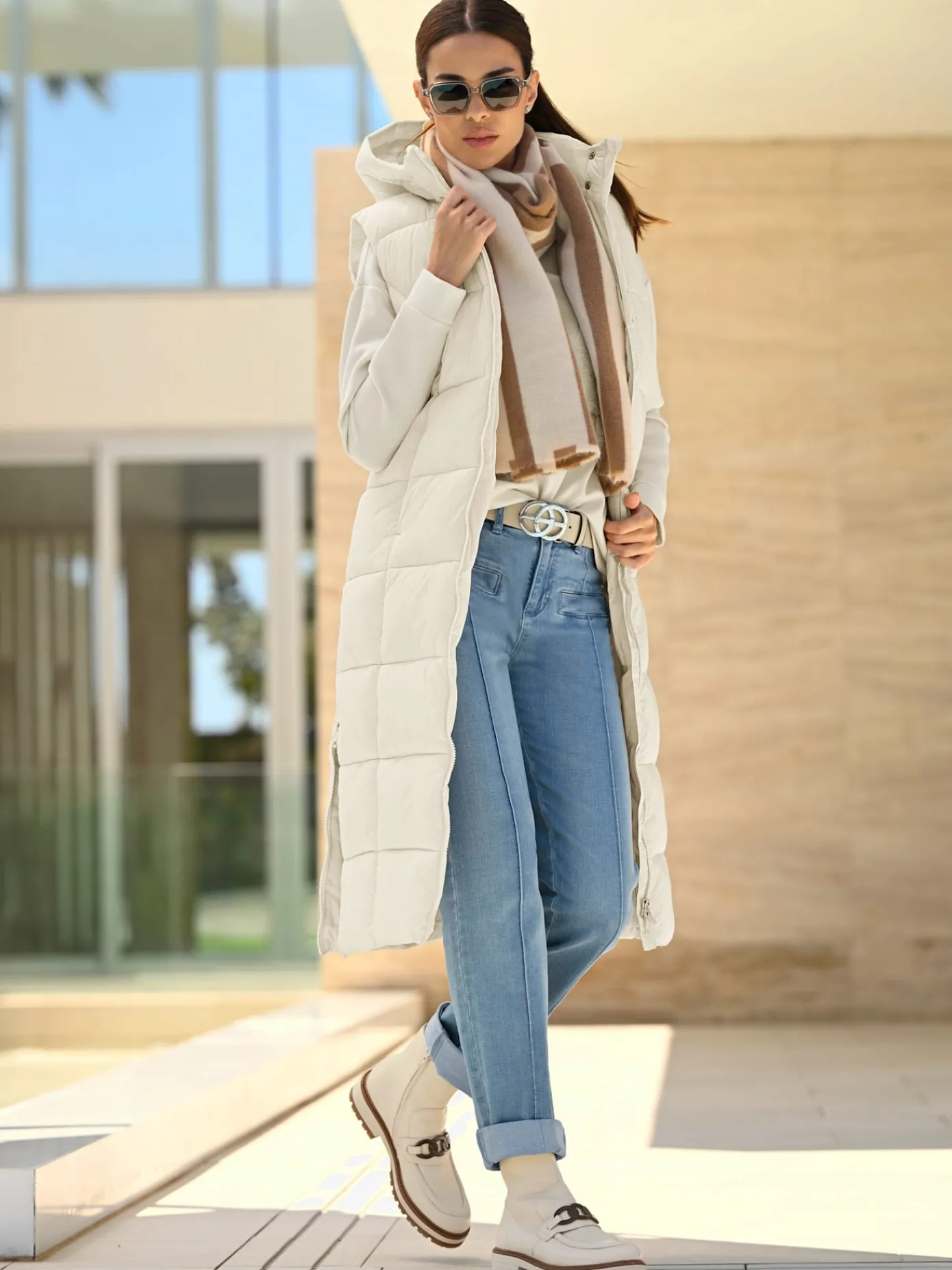 Rick Cardona Vestes<Gilet long zippé double curseur