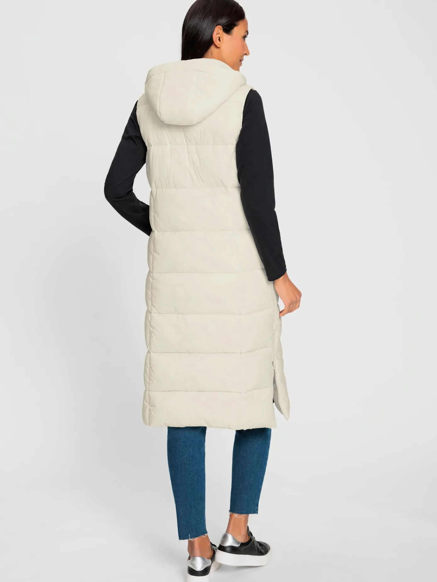 Rick Cardona Vestes<Gilet long zippé double curseur