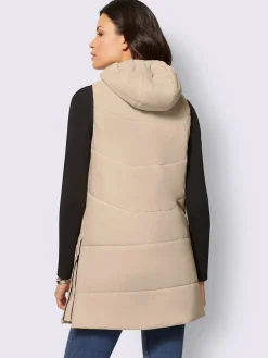 Creation L Vestes<Gilet matelassé jolie coupe longue moderne