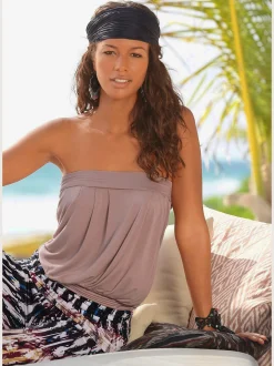 LASCANA T-Shirts<Haut bandeau viscose extensible