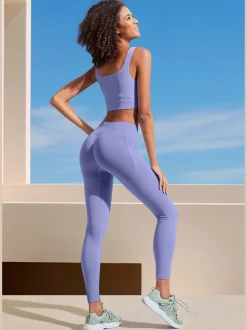 LASCANA Débardeurs<Haut court débardeur court sans coutures avec larges bretelles et encolure ronde