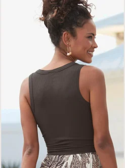 LASCANA Débardeurs<Haut court encolure ronde