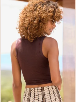 LASCANA Débardeurs<Haut court encolure ronde