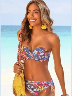 Vivance Maillots De Bain<Haut de bikini bandeau à armatures imprimé, effet de couleur différent pour chaque pièce