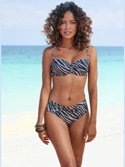 LASCANA Maillots De Bain<Haut de bikini bandeau à armatures imprimé zébré élégant