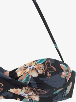 Venice Beach Maillots De Bain<Haut de bikini bandeau à armatures imprimé fleurs d'hibiscus tropical