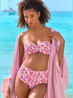 LASCANA Maillots De Bain<Haut de bikini bandeau à armatures bords ondulés au laser