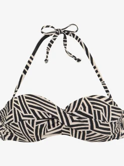 LASCANA Maillots De Bain<Haut de bikini bandeau à armatures imprimé graphique