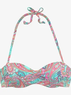 Venice Beach Maillots De Bain<Haut de bikini bandeau à armatures imprimé, effet de couleur différent pour chaque pièce