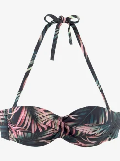 LASCANA Maillots De Bain<Haut de bikini bandeau à armatures imprimé tropical