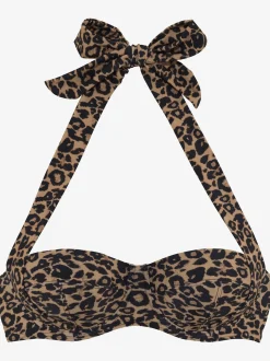 Vivance Maillots De Bain<Haut de bikini bandeau à armatures imprimé léopard tendance