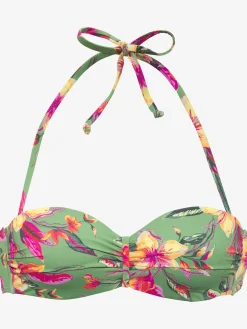 LASCANA Maillots De Bain<Haut de bikini bandeau à armatures design floral