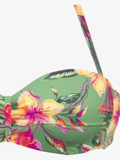 LASCANA Maillots De Bain<Haut de bikini bandeau à armatures design floral