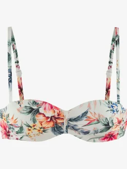 LASCANA Maillots De Bain<Haut de bikini bandeau à armatures imprimé floral : chaque pièce est unique